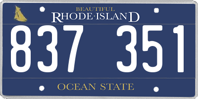 RI license plate 837351