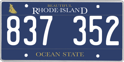 RI license plate 837352