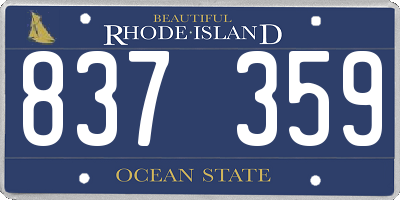 RI license plate 837359