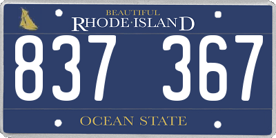 RI license plate 837367