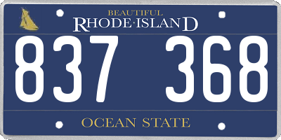 RI license plate 837368