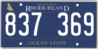 RI license plate 837369