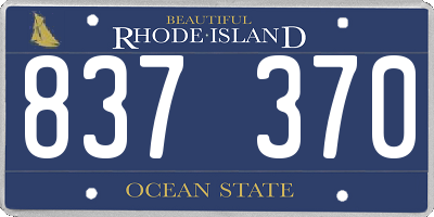RI license plate 837370