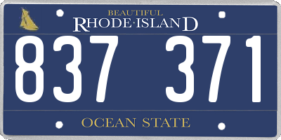 RI license plate 837371