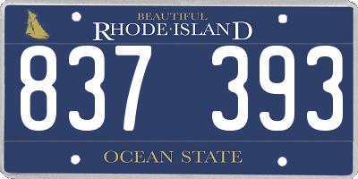 RI license plate 837393