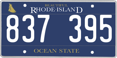 RI license plate 837395