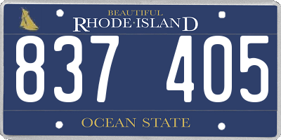 RI license plate 837405