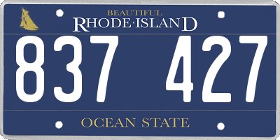 RI license plate 837427