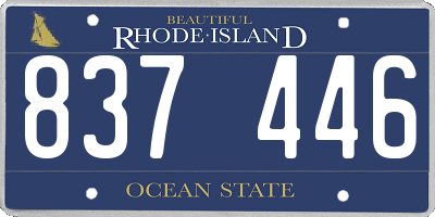 RI license plate 837446