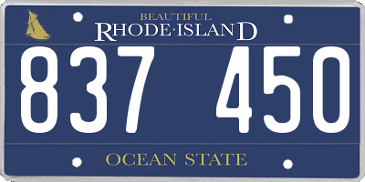 RI license plate 837450