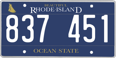 RI license plate 837451