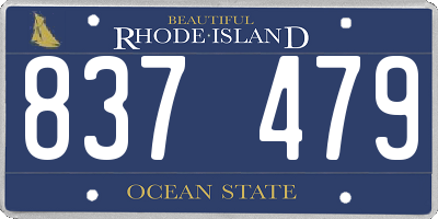 RI license plate 837479