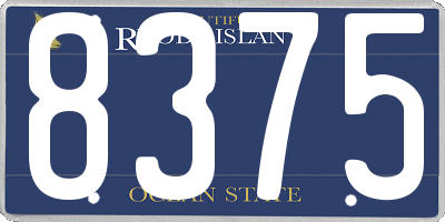 RI license plate 8375