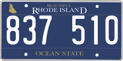RI license plate 837510