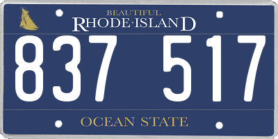 RI license plate 837517