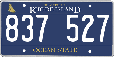 RI license plate 837527