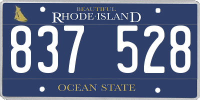 RI license plate 837528