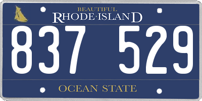 RI license plate 837529