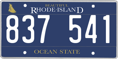 RI license plate 837541