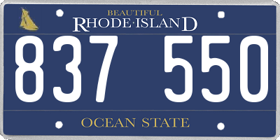 RI license plate 837550