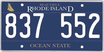 RI license plate 837552