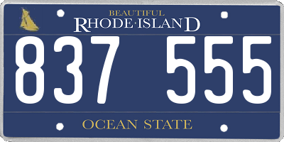 RI license plate 837555