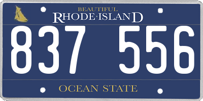 RI license plate 837556