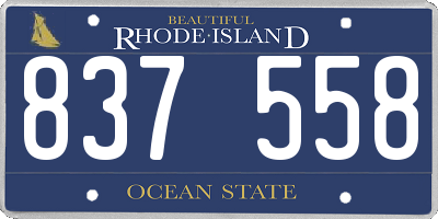RI license plate 837558
