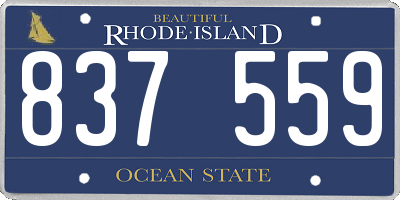 RI license plate 837559
