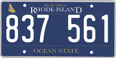 RI license plate 837561