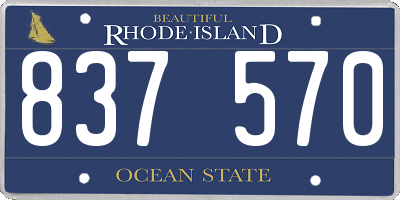 RI license plate 837570