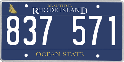 RI license plate 837571