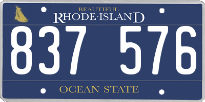 RI license plate 837576