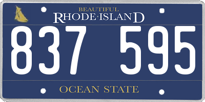 RI license plate 837595