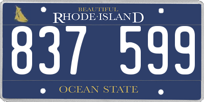 RI license plate 837599