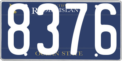 RI license plate 8376
