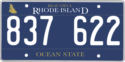 RI license plate 837622