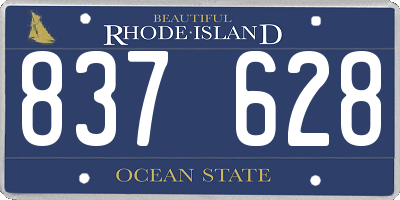 RI license plate 837628