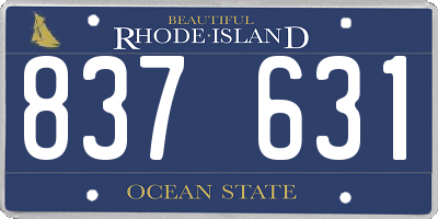 RI license plate 837631