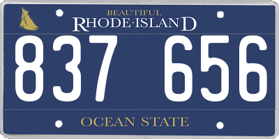 RI license plate 837656