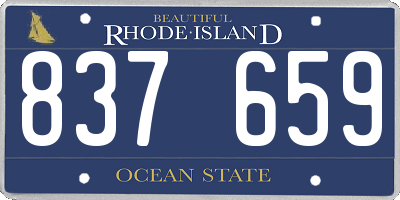 RI license plate 837659