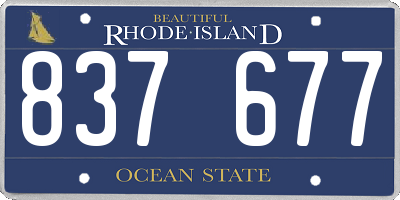 RI license plate 837677
