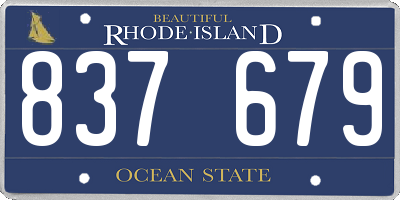 RI license plate 837679