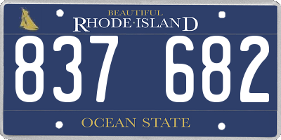 RI license plate 837682
