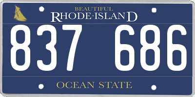 RI license plate 837686