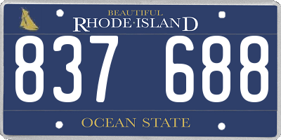 RI license plate 837688