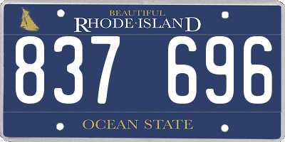 RI license plate 837696