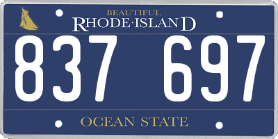 RI license plate 837697
