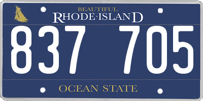 RI license plate 837705