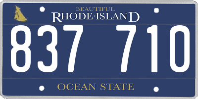 RI license plate 837710